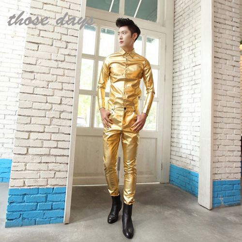 Pantalon cuir homme pantalons fuselés pour jeunesse printemps - Ref 1485886