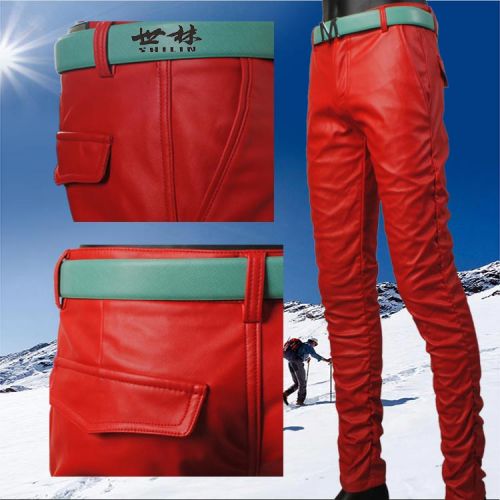 Pantalon cuir homme serré pour adolescent PU hiver - Ref 1485902
