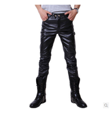 Pantalon cuir homme serré pour adolescent automne - Ref 1485939