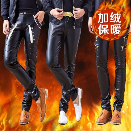 Pantalon cuir homme serré pour jeunesse hiver - Ref 1485941
