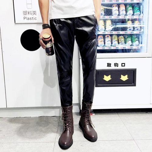 Pantalon cuir homme serré pour adolescent automne - Ref 1486006