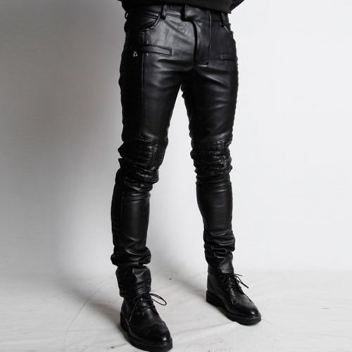 Pantalon cuir homme pantalons fuselés pour jeunesse hiver - Ref 1486032