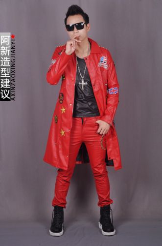 Pantalon cuir homme serré pour jeunesse automne - Ref 1486127