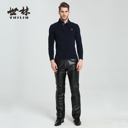 Pantalon cuir homme droit PU pour hiver - Ref 1486144