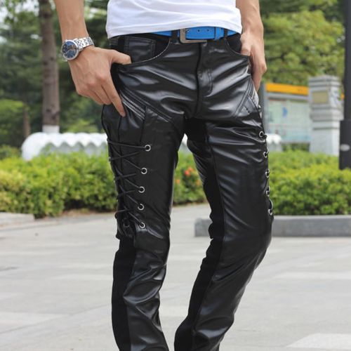 Pantalon cuir homme serré pour adolescent hiver - Ref 1486221