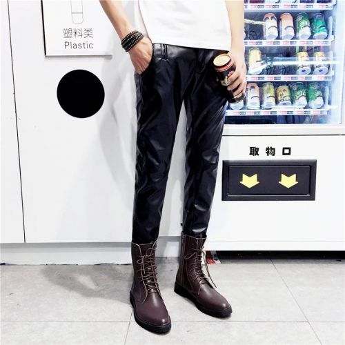 Pantalon cuir homme serré pour adolescent automne - Ref 1486244