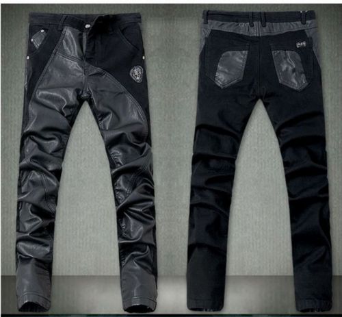 Pantalon cuir homme serré pour jeunesse automne - Ref 1486254