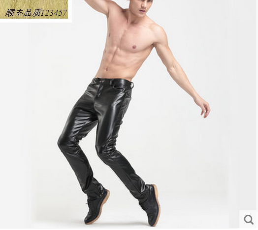 Pantalon cuir homme serré pour jeunesse automne - Ref 1486293
