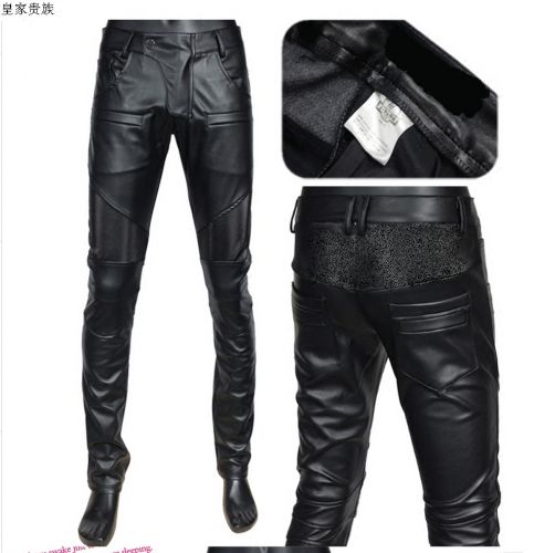 Pantalon cuir homme pantalons fuselés pour adolescent automne - Ref 1486308