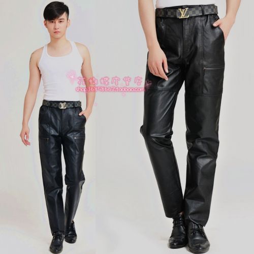 Pantalon cuir homme pantalons fuselés pour hiver - Ref 1486319