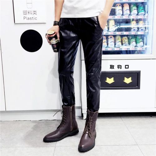 Pantalon cuir homme serré pour adolescent automne - Ref 1486410