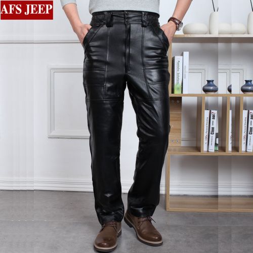 Pantalon cuir homme droit pour jeunesse AFS JEEP Peau de mouton automne - Ref 1486440