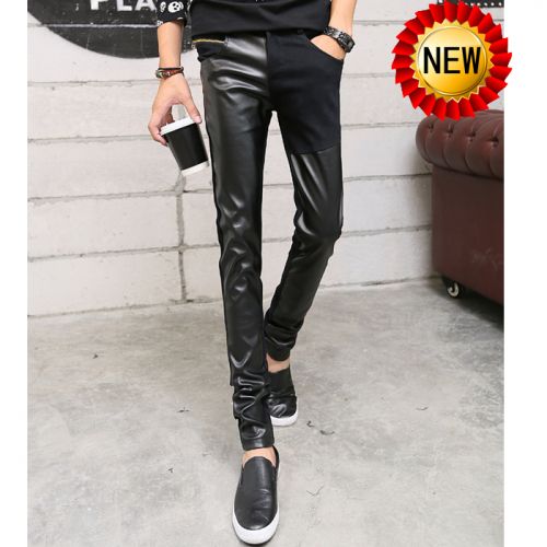Pantalon cuir homme pantalons fuselés pour jeunesse automne - Ref 1486442