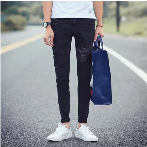 Pantalon cuir homme serré pour adolescent été - Ref 1486617