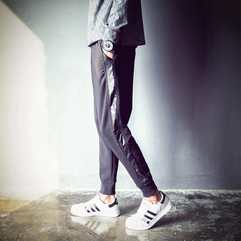 Pantalon cuir homme pantalons fuselés pour adolescent hiver - Ref 1486627