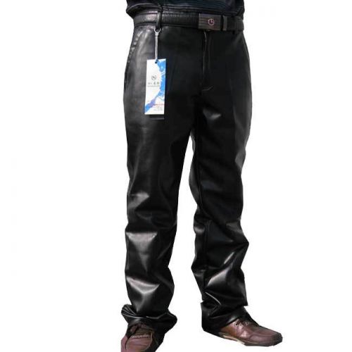 Pantalon cuir homme droit PU pour hiver - Ref 1486635