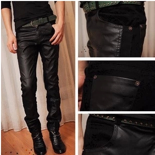 Pantalon cuir homme serré pour adolescent hiver - Ref 1486687