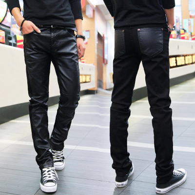 Pantalon cuir homme serré pour adolescent automne - Ref 1486697