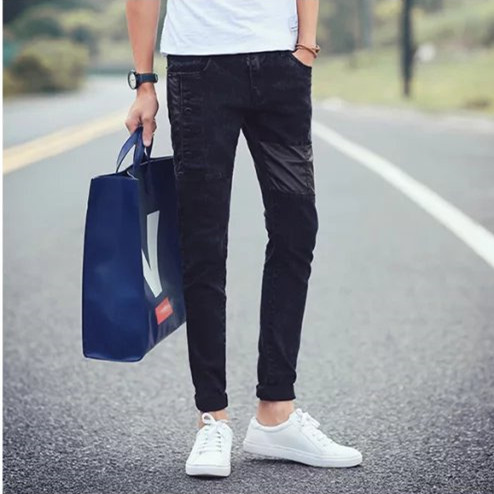 Pantalon cuir homme serré pour adolescent automne - Ref 1486710