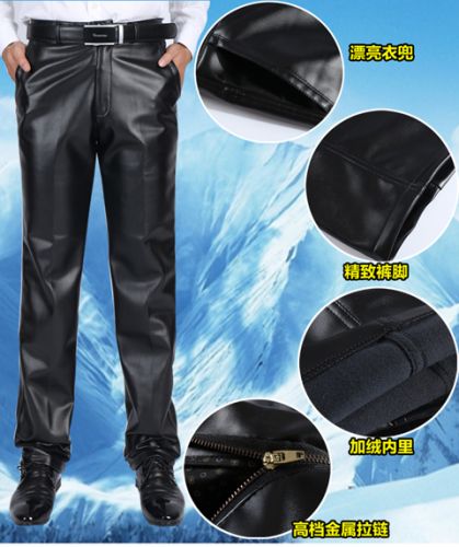 Pantalon cuir homme droit pour hiver - Ref 1486832