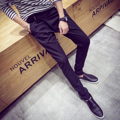 Pantalon cuir homme serré pour jeunesse automne - Ref 1486846