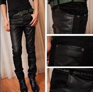 Pantalon cuir homme serré pour adolescent hiver - Ref 1486908