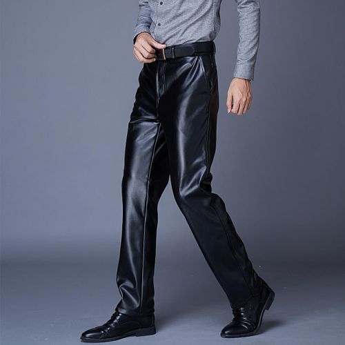 Pantalon cuir homme droit PU pour hiver - Ref 1486965