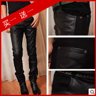 Pantalon cuir homme serré pour adolescent hiver - Ref 1487462
