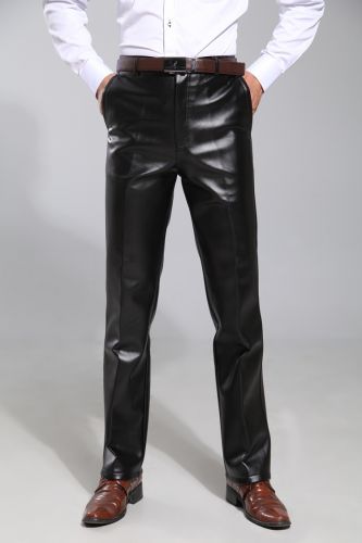 Pantalon cuir homme droit PU pour hiver - Ref 1487582