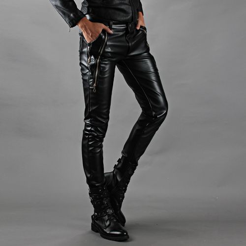 Pantalon cuir homme serré pour adolescent hiver - Ref 1487681