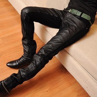 Pantalon cuir homme pantalons fuselés pour jeunesse hiver - Ref 1487693
