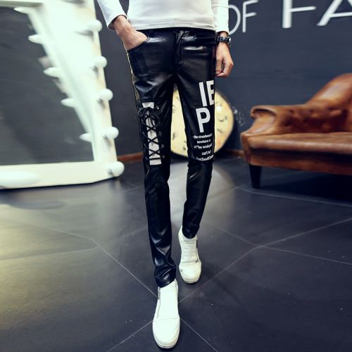 Pantalon cuir homme serré pour jeunesse été - Ref 1487704