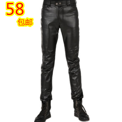 Pantalon cuir homme serré pour jeunesse automne - Ref 1487778