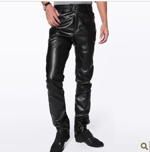 Pantalon cuir homme serré pour adolescent automne - Ref 1488019