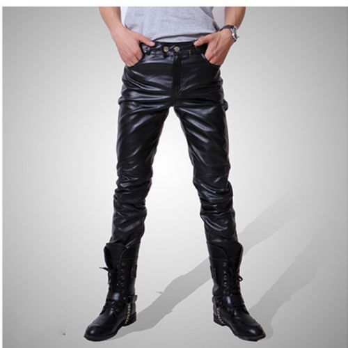 Pantalon cuir homme serré pour jeunesse automne - Ref 1488036