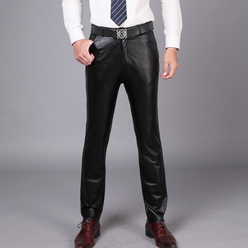 Pantalon cuir homme serré pour jeunesse hiver - Ref 1488143