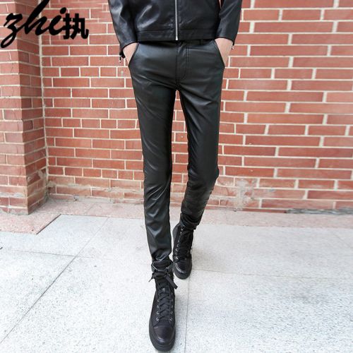 Pantalon cuir homme serré pour jeunesse hiver - Ref 1488159