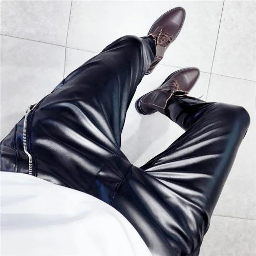 Pantalon cuir homme serré pour adolescent automne - Ref 1488231