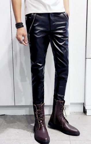 Pantalon cuir homme serré pour adolescent hiver - Ref 1488234
