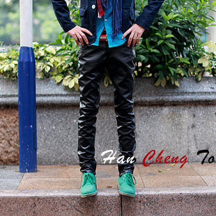 Pantalon cuir homme serré pour jeunesse - Ref 1488245