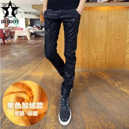 Pantalon cuir homme serré pour adolescent AH.DING hiver - Ref 1488256