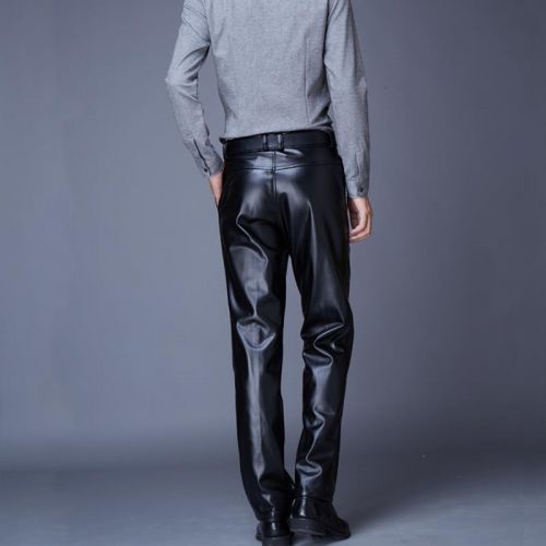 Pantalon cuir homme droit PU pour hiver - Ref 1488328