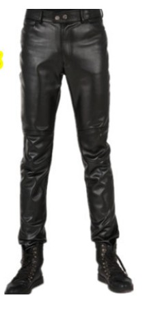 Pantalon cuir homme serré pour jeunesse hiver - Ref 1488366