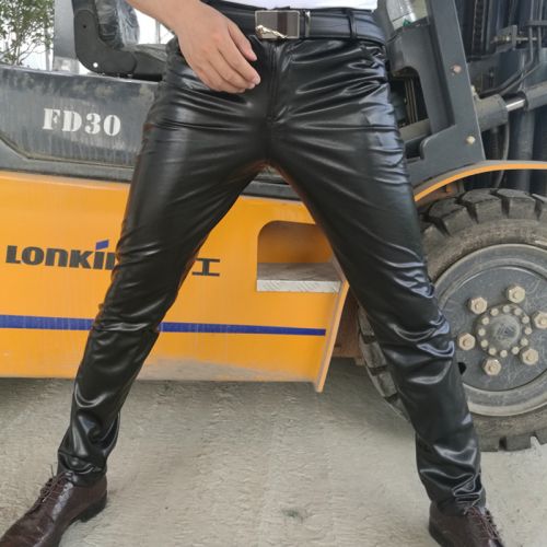 Pantalon cuir homme serré pour jeunesse APPHIA PU automne - Ref 1488444