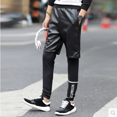 Pantalon cuir homme serré pour jeunesse PU automne - Ref 1488574