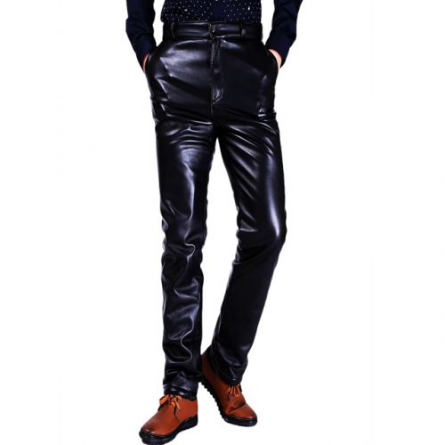 Pantalon cuir homme droit PU pour hiver - Ref 1488593