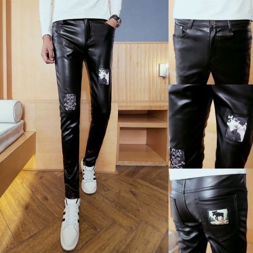 Pantalon cuir homme droit pour adolescent automne - Ref 1488613