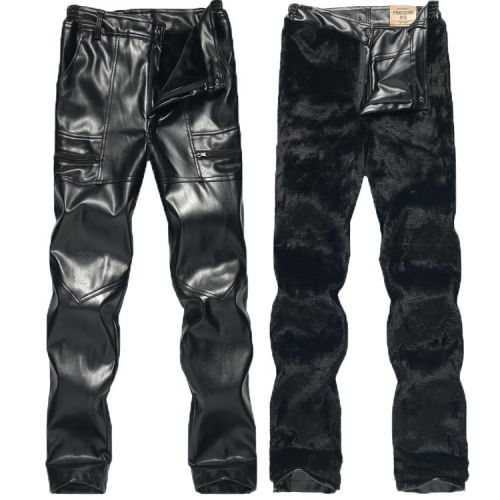 Pantalon cuir homme droit PU pour hiver - Ref 1488643