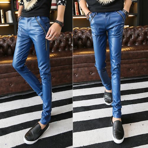 Pantalon cuir homme pantalons fuselés pour adolescent hiver - Ref 1488711