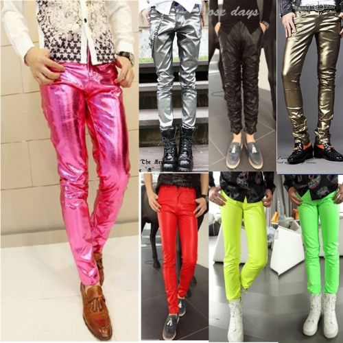 Pantalon cuir homme pantalons fuselés pour jeunesse printemps - Ref 1488713